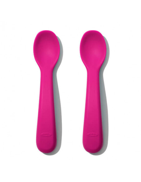 Set 2 Lingurite din Silicon Roz,61150600