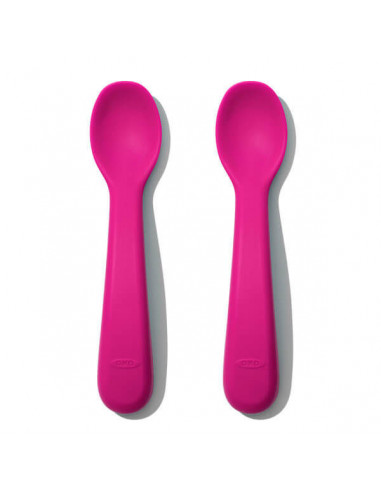 Set 2 Lingurite din Silicon Roz,61150600