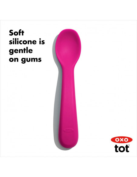 Set 2 Lingurite din Silicon Roz,61150600