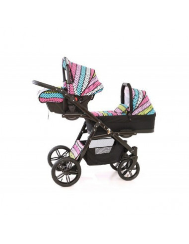 Carucior copii gemeni tandem 3 in 1, PJ STROLLER Lux