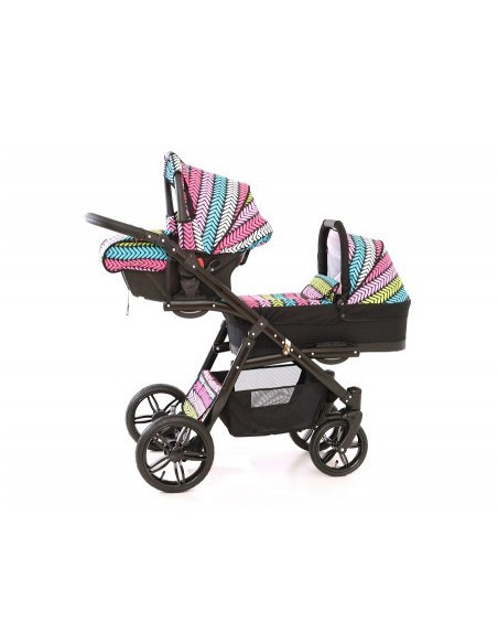 Carucior copii gemeni tandem 3 in 1, PJ STROLLER Lux