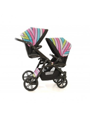 Carucior copii gemeni tandem 3 in 1, PJ STROLLER Lux