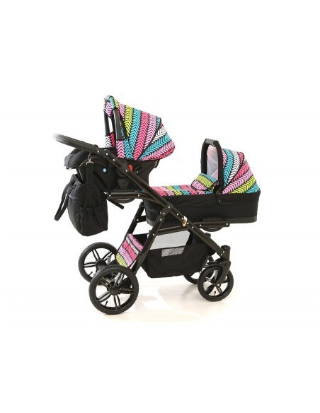 Carucior copii gemeni tandem 3 in 1, PJ STROLLER Lux