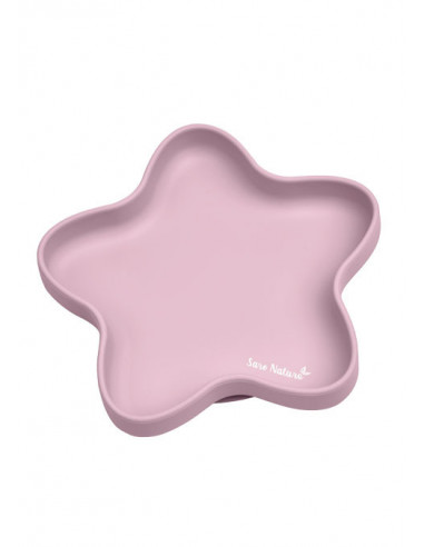 Farfurie Silicon Stea Roz,17422