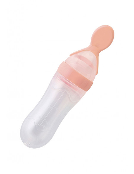 Lingurita Silicon cu Rezervor Gradat Roz 90 ml,2503-P