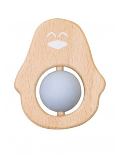 Jucarie naturala pentru dentitie Pinguin Bleu,1708-B 2