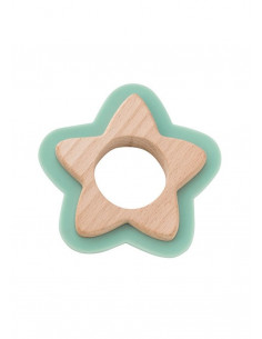 Jucarie naturala pentru dentitie Star Verde,1704-V 2