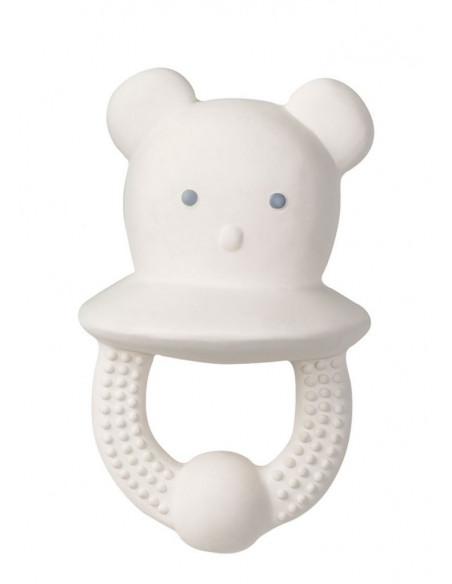 Jucarie dentitie cauciuc natural Sweet Teddy Alb,1728-W