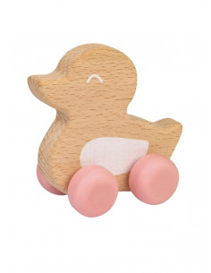 Jucarie naturala Ducky Teether Roz,1710-P