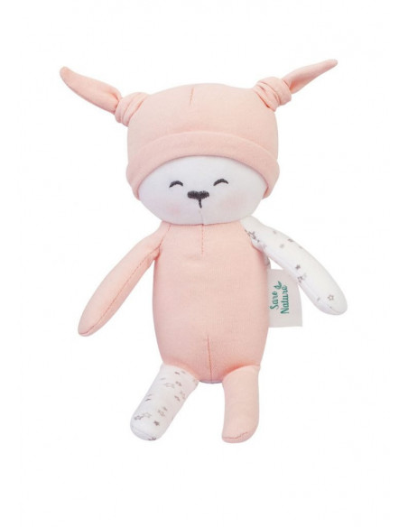 Papusa Textila din Bumbac Organic Roz,1730-P Papusa Textila din Bumbac Organic Roz,1730-P