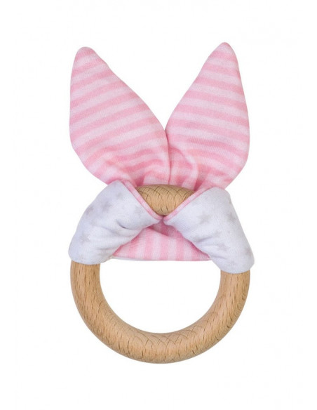 Jucarie Dentitie Nature Iepuras Roz,1718-P