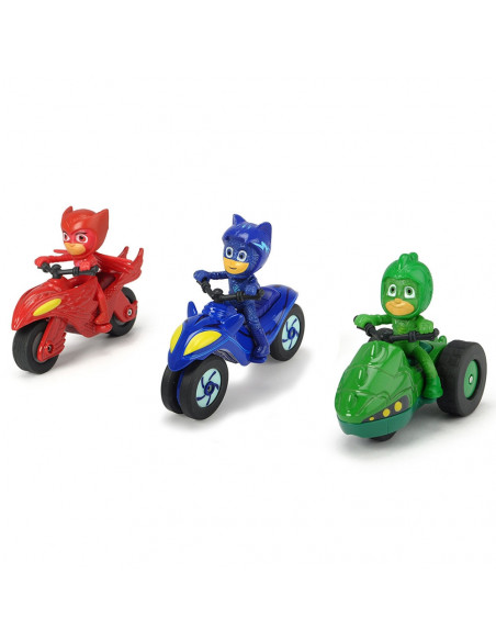 Set Dickie Toys 3 Motociclete Eroi in Pijama cu 3
