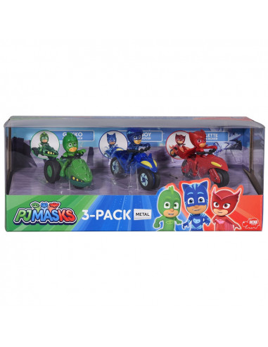 Set Dickie Toys 3 Motociclete Eroi in Pijama cu 3