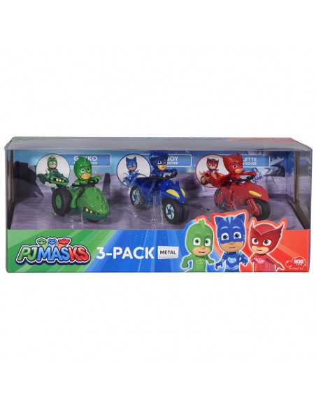 Set Dickie Toys 3 Motociclete Eroi in Pijama cu 3