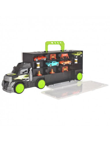 Camion Dickie Toys Carry and Store Transporter cu 4 masinute si