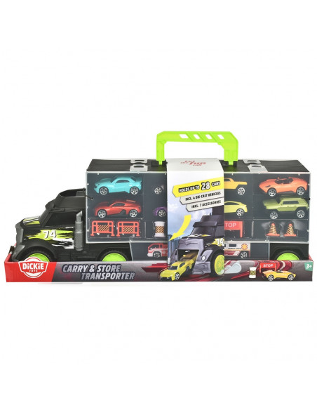 Camion Dickie Toys Carry and Store Transporter cu 4 masinute si