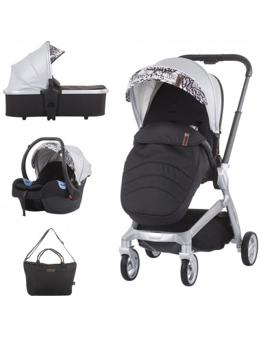 Carucior Chipolino Emotion 3 in 1 silver,KKEM02102SL