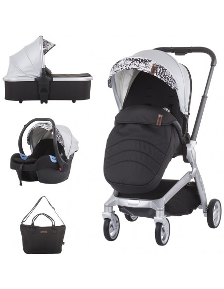 Carucior Chipolino Emotion 3 in 1 silver,KKEM02102SL