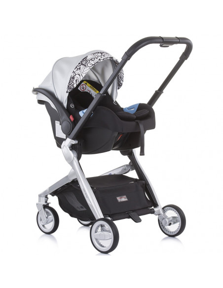 Carucior Chipolino Emotion 3 in 1 silver,KKEM02102SL