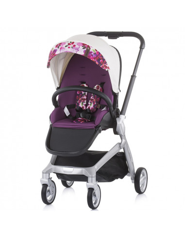 Carucior Chipolino Emotion 3 in 1 white flowers,KKEM02103WF