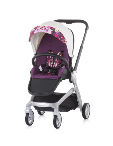 Carucior Chipolino Emotion 3 in 1 white flowers,KKEM02103WF