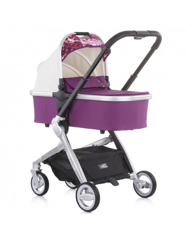 Carucior Chipolino Emotion 3 in 1 white flowers,KKEM02103WF