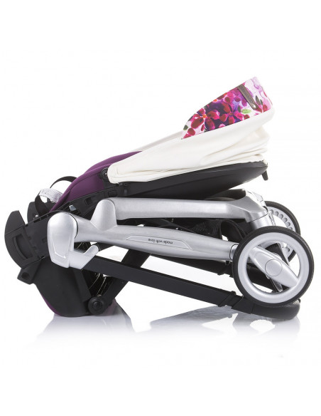 Carucior Chipolino Emotion 3 in 1 white flowers,KKEM02103WF
