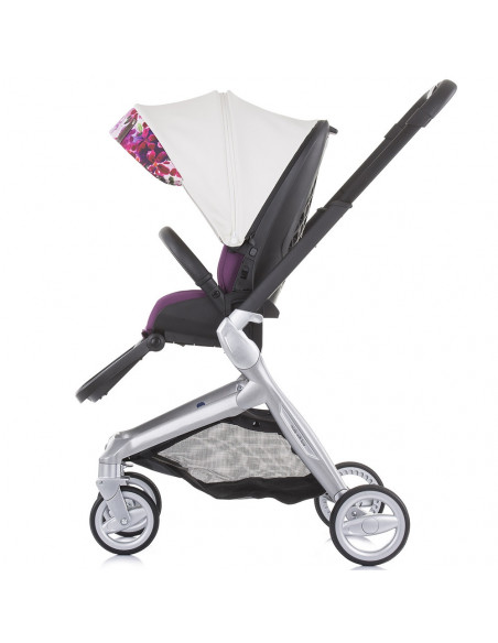 Carucior Chipolino Emotion 3 in 1 white flowers,KKEM02103WF