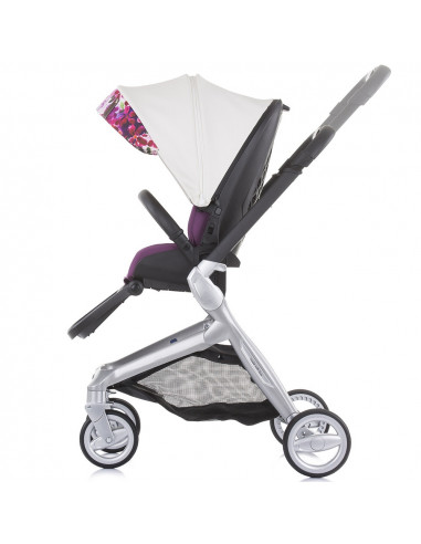 Carucior Chipolino Emotion 3 in 1 white flowers,KKEM02103WF