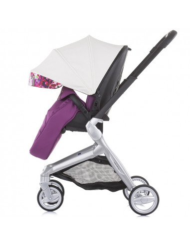 Carucior Chipolino Emotion 3 in 1 white flowers,KKEM02103WF