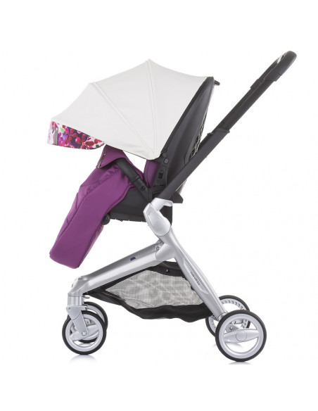 Carucior Chipolino Emotion 3 in 1 white flowers,KKEM02103WF
