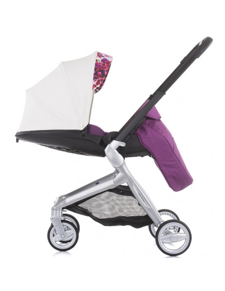 Carucior Chipolino Emotion 3 in 1 white flowers,KKEM02103WF