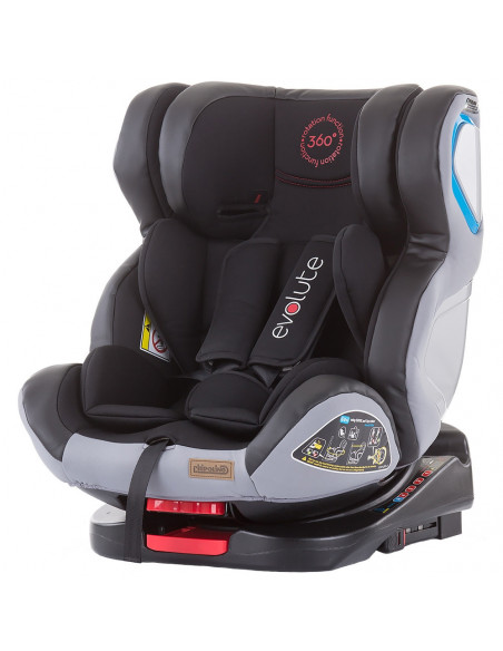 Scaun auto Chipolino Evolute 0-36 kg carbon cu sistem