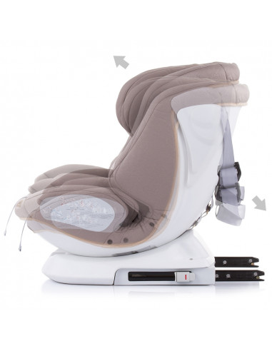 Scaun auto Chipolino Rotix 0-36 kg latte cu sistem