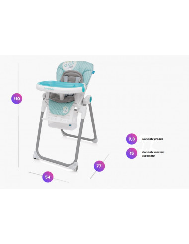 Baby Design Lolly 08 Pink 2017 - Scaun de masa,BD17LOL08