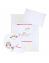 Albero Mio set lenjerie brodata 5 piese Night Birds - pink