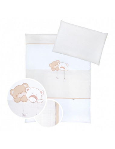 Albero Mio set lenjerie brodata 5 piese Star Dream - beige