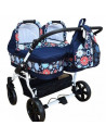 Carucior Gemeni Pj Stroller 2 In 1 Flowers Carucior Gemeni Pj Stroller 2 In 1 Flowers
