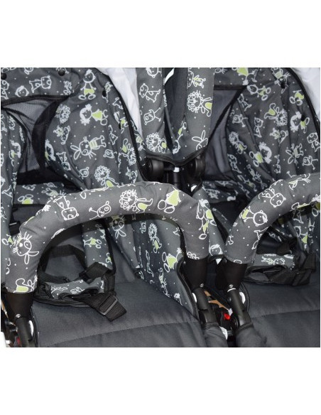 Carucior Gemeni Pj Stroller 3 In 1 Grey,pjs_93