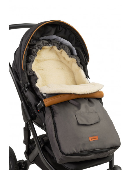 Sac de iarna Sensillo lana Graphite 95x40 cm,SILLO-828