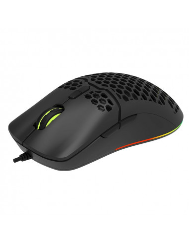 MOUSE DELUX, gaming, cu fir, USB, optic, 7200 dpi
