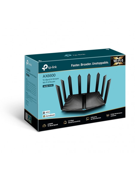 ROUTER TP-LINK wireless 6600Mbps,1 x 2.5 Gbps WAN/LAN, 1 x 1