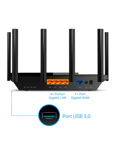 ROUTER TP-LINK wireless 5400Mbps,1 x WAN Gigabit, 4 porturi