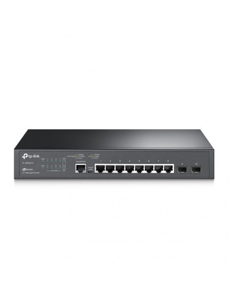 Switch TP-Link cu management L2+, 8 Porturi Gigabit, 2 x SFP