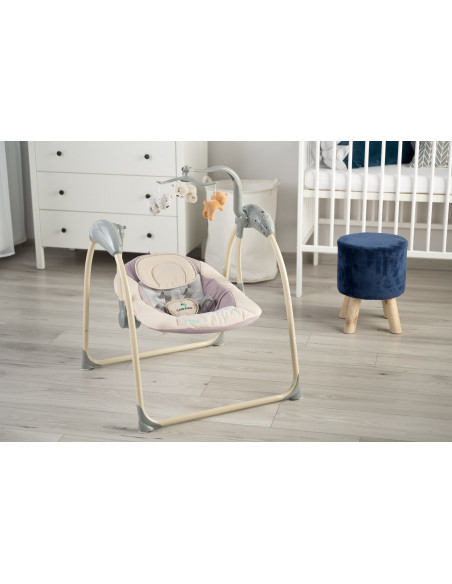 Leagan electric cu telecomanda Caretero LOOP Beige,TERO-8085