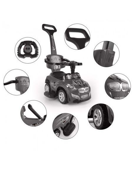 Masinuta copii 3 in 1 HAPPY black,happyblack