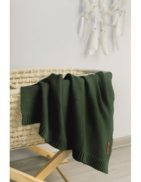 Paturica de bumbac si bambus Sensillo 100x80 cm Verde