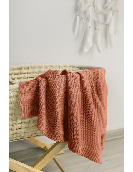 Paturica de bumbac si bambus Sensillo 100x80 cm Coral,SILLO-4336