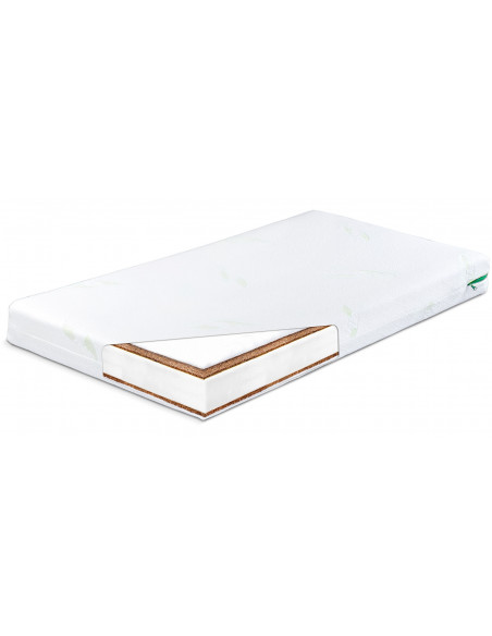 Saltea Sensillo LUXE Cocos-Spuma-Cocos 120x60x11 cm cu Aloe