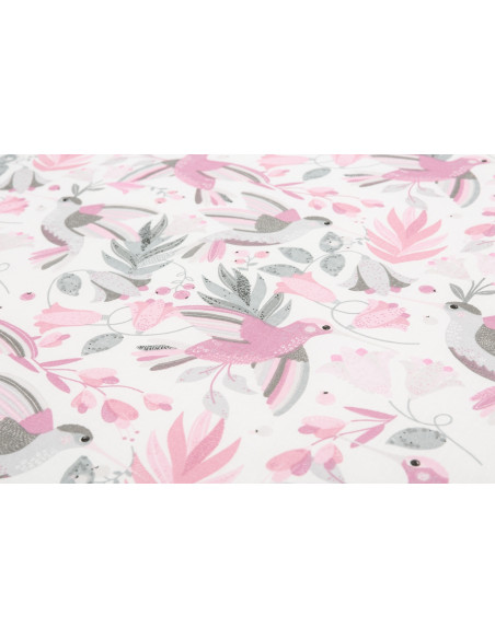 Saltea de spuma Sensillo 120x60 cm Roz/Colibri,SILLO-01708